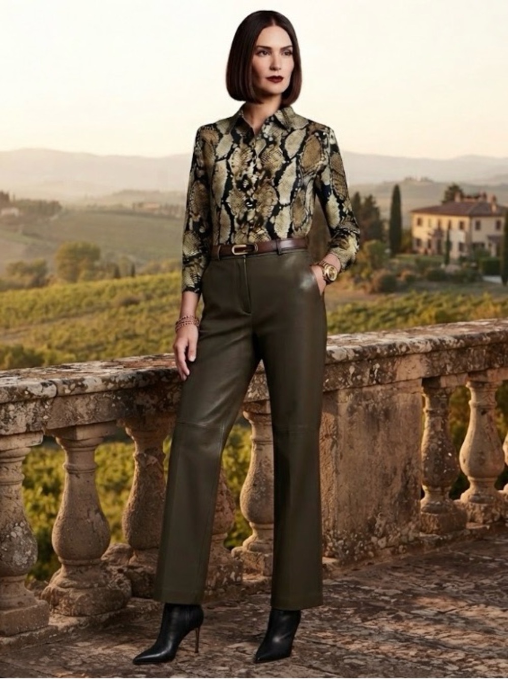 Jordan Snakeskin Print Blouse